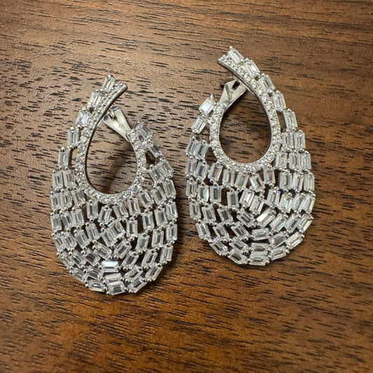 Luxury baguette earrings